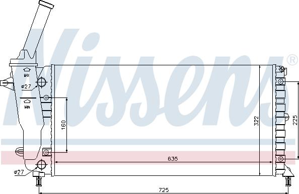 Nissens 690593 - Радіатор, охолодження двигуна autocars.com.ua