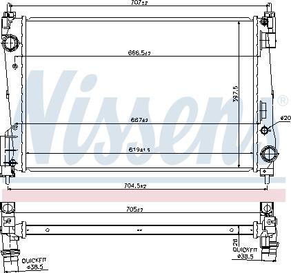 Nissens 61919 - Радiатор autocars.com.ua