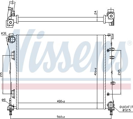 Nissens 693420 - Радіатор, охолодження двигуна autocars.com.ua