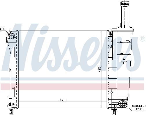 Nissens 699518 - Радіатор, охолодження двигуна autocars.com.ua