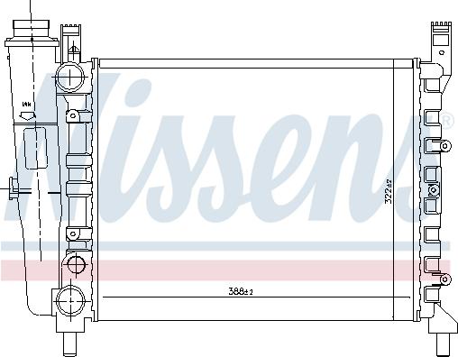 Nissens 691082 - Радіатор, охолодження двигуна autocars.com.ua