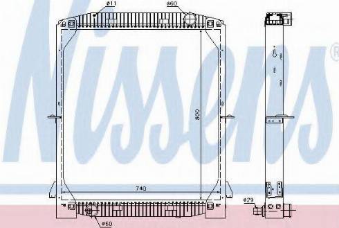 Nissens 61973 - Радіатор, охолодження двигуна autocars.com.ua