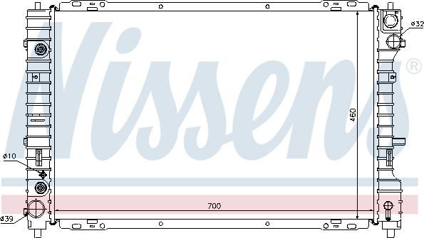 Nissens 62003 - Радіатор, охолодження двигуна autocars.com.ua