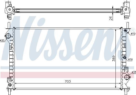 Nissens 62021A - Радіатор, охолодження двигуна autocars.com.ua