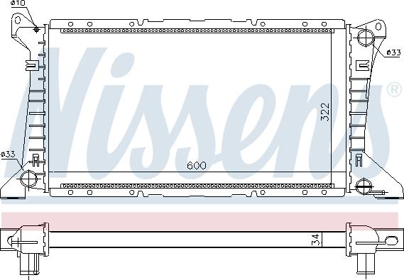 Nissens 62049 - Радіатор, охолодження двигуна autocars.com.ua