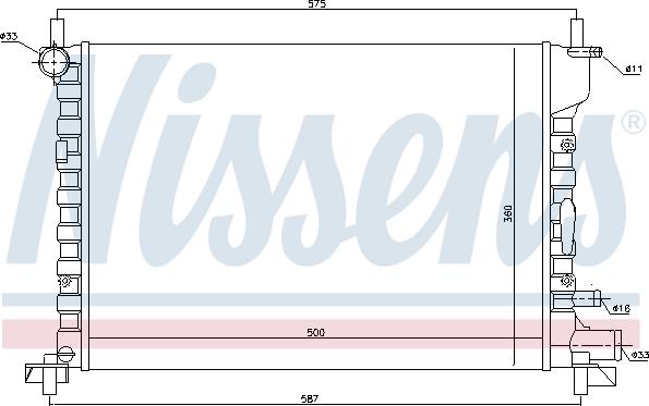 Nissens 695819 - Радіатор, охолодження двигуна autocars.com.ua