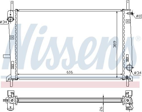 Nissens 62056A - Радиатор, охлаждение двигателя avtokuzovplus.com.ua