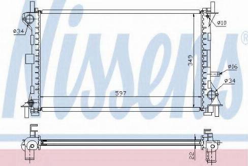 Nissens 62075 - Радіатор, охолодження двигуна autocars.com.ua