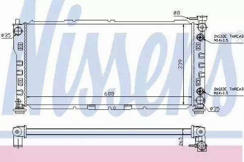 Nissens 62078 - Радіатор, охолодження двигуна autocars.com.ua