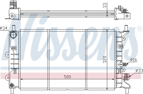 Nissens 692630 - Радіатор, охолодження двигуна autocars.com.ua