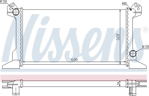 Nissens 698524 - Радіатор, охолодження двигуна autocars.com.ua