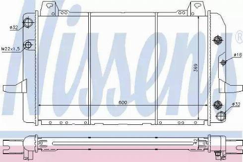 Nissens 62204 - Радіатор, охолодження двигуна autocars.com.ua