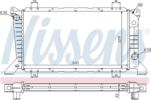 NISSENS 62241A - Радиатор, охлаждение двигателя avtokuzovplus.com.ua