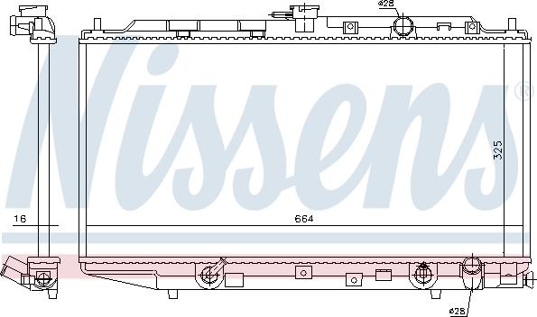 Nissens 622551 - Радіатор, охолодження двигуна autocars.com.ua