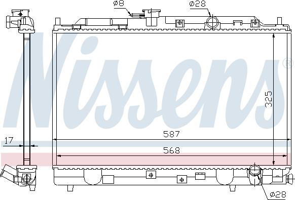 Nissens 62269 - Радіатор, охолодження двигуна autocars.com.ua