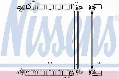 Nissens 62341 - Радіатор, охолодження двигуна autocars.com.ua