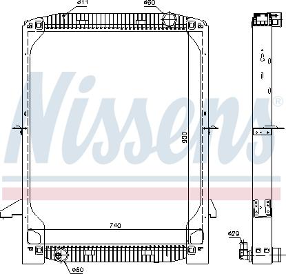 Nissens 62342A - Радіатор, охолодження двигуна autocars.com.ua