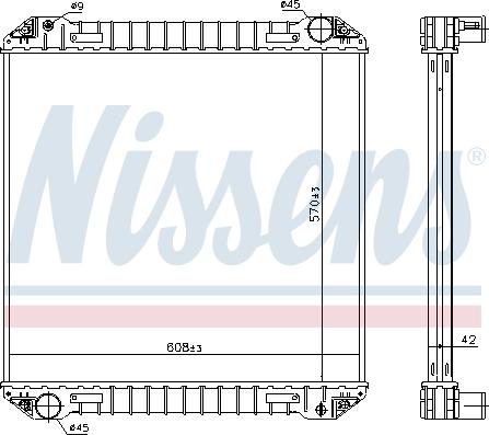 Nissens 623440 - Радіатор, охолодження двигуна autocars.com.ua