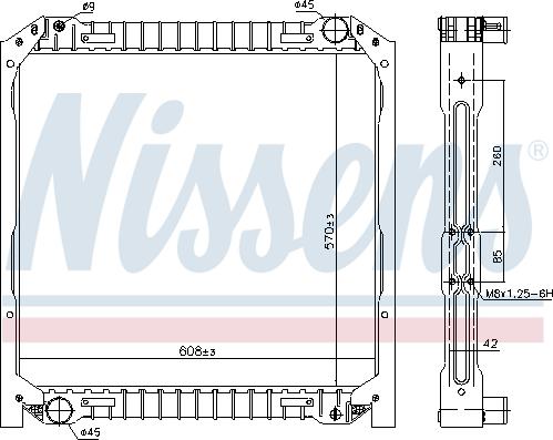 Nissens 62344 - Радіатор, охолодження двигуна autocars.com.ua