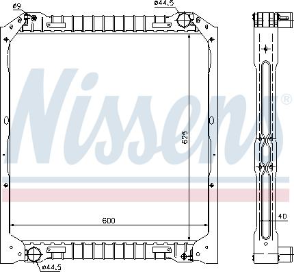 Nissens 62349A - Радіатор, охолодження двигуна autocars.com.ua