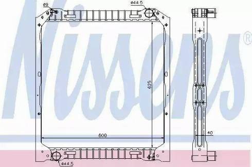 Nissens 62349 - Радіатор, охолодження двигуна autocars.com.ua