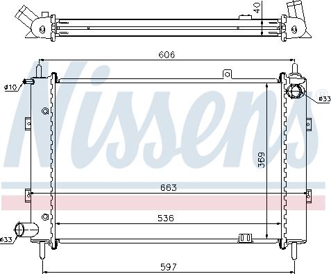 Nissens 62359A - Радіатор, охолодження двигуна autocars.com.ua