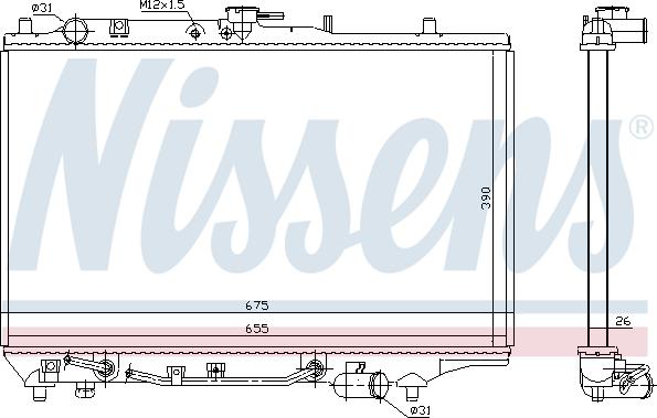 Nissens 62378 - Радіатор, охолодження двигуна autocars.com.ua