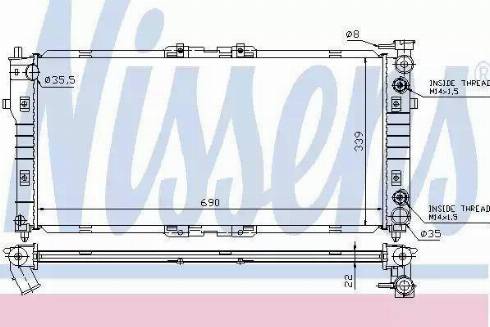 Nissens 62393A - Радиатор, охлаждение двигателя avtokuzovplus.com.ua