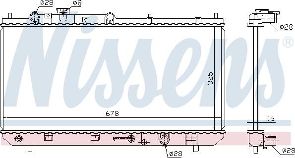 Nissens 624041 - Радіатор, охолодження двигуна autocars.com.ua