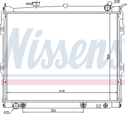 Nissens 62435 - Радіатор, охолодження двигуна autocars.com.ua