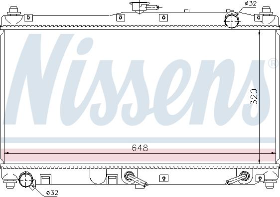 NISSENS 62467 - Радіатор, охолодження двигуна autocars.com.ua