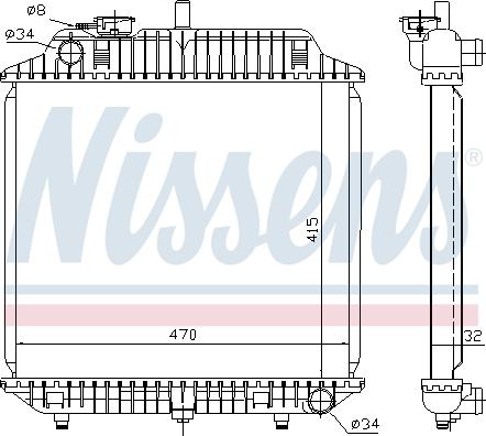 Nissens 62516 - Радіатор, охолодження двигуна autocars.com.ua