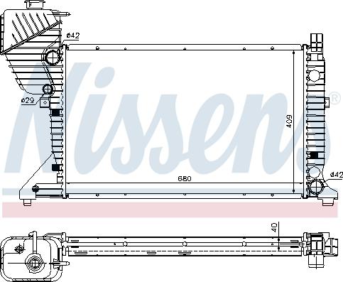 Nissens 62519A - Радиатор, охлаждение двигателя avtokuzovplus.com.ua