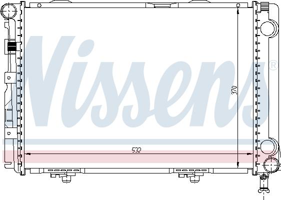 Nissens 62549A - Радіатор, охолодження двигуна autocars.com.ua