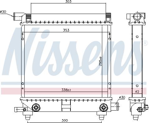 Nissens 62550 - Радіатор, охолодження двигуна autocars.com.ua