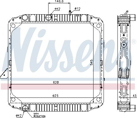 Nissens 62564 - Радіатор, охолодження двигуна autocars.com.ua