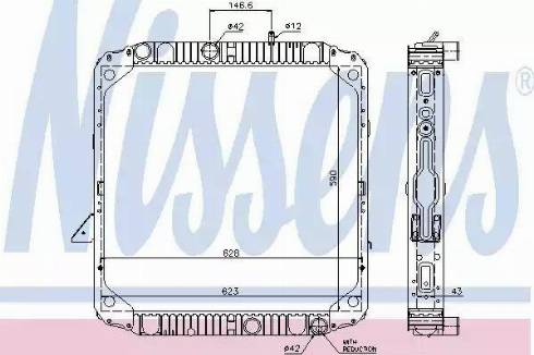 Nissens 62565 - Радіатор, охолодження двигуна autocars.com.ua