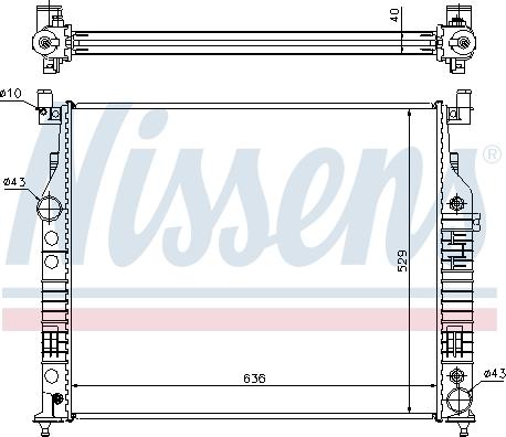 Nissens 62577A - Радіатор, охолодження двигуна autocars.com.ua