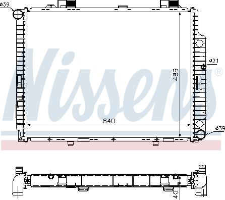 Nissens 62598A - Радіатор, охолодження двигуна autocars.com.ua