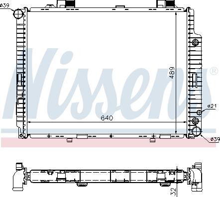 Nissens 62608A - Радіатор, охолодження двигуна autocars.com.ua