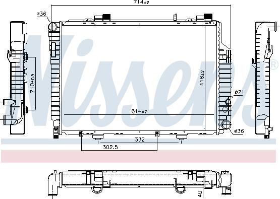 Nissens 62618 - Радіатор, охолодження двигуна autocars.com.ua