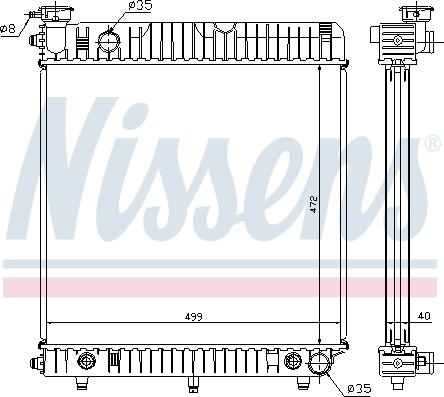 Nissens 62632 - Радіатор, охолодження двигуна autocars.com.ua