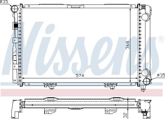 Nissens 62671A - Радіатор, охолодження двигуна autocars.com.ua