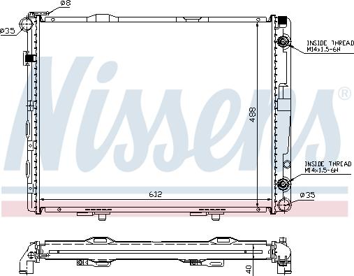 Nissens 62679A - Радіатор, охолодження двигуна autocars.com.ua