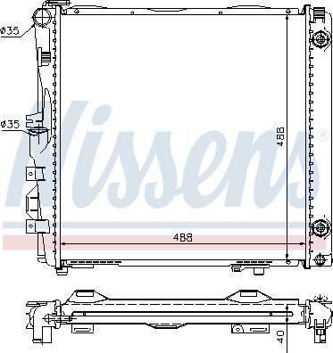 Nissens 62682A - Радиатор, охлаждение двигателя avtokuzovplus.com.ua