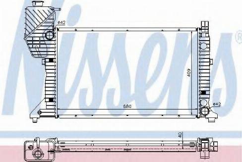 Nissens 62685 - Радіатор, охолодження двигуна autocars.com.ua