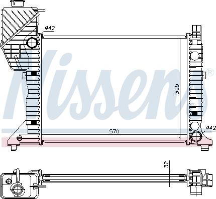 Nissens 62687A - Радиатор, охлаждение двигателя avtokuzovplus.com.ua