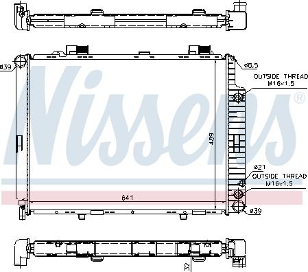 Nissens 62691A - Радіатор, охолодження двигуна autocars.com.ua