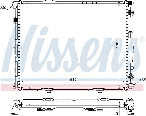 Nissens 62695A - Радіатор, охолодження двигуна autocars.com.ua