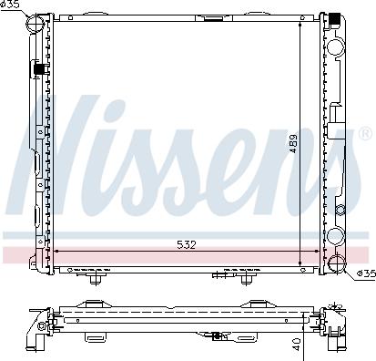 Nissens 62697A - Радіатор, охолодження двигуна autocars.com.ua